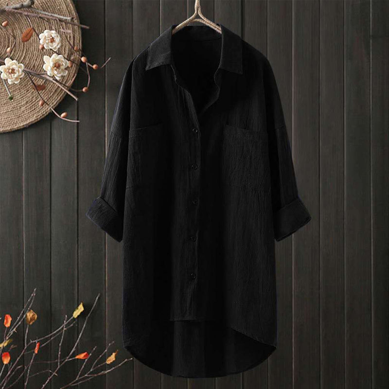 🔥Clearance Sale🏆Women's Shirt Made Of Single-Colored Cotton Linen