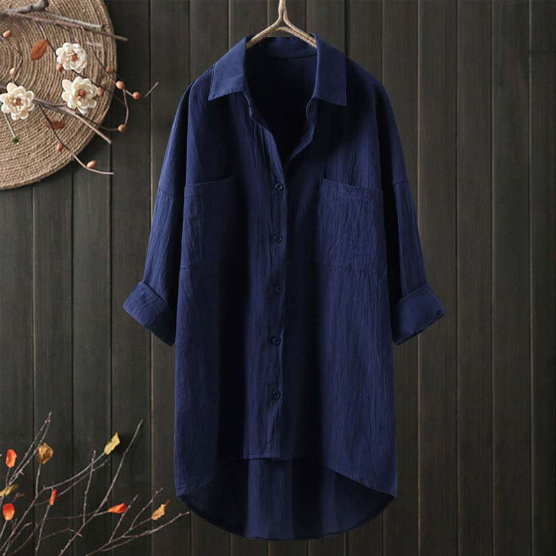 🔥Clearance Sale🏆Women's Shirt Made Of Single-Colored Cotton Linen