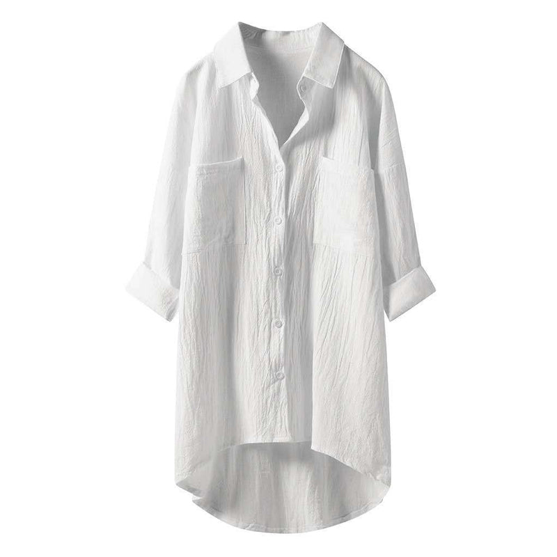🔥Clearance Sale🏆Women's Shirt Made Of Single-Colored Cotton Linen