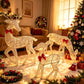 🦌50% OFF NOW! 3-Piece LED Christmas Reindeer Family Set, Lighted Rattan Woven Deer Decor with Warm White Lights & Red Bows, Indoor Outdoor Xmas Holiday Decoration