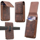 📱50% OFF LIMITED TIME! Leather Belt Clip Phone Holster, Multi-Pocket Waist Cell Phone Pouch with Card Slots, Durable Vintage Leather Phone Waist Bag Fits iPhone & Android Smartphones