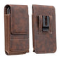 📱50% OFF LIMITED TIME! Leather Belt Clip Phone Holster, Multi-Pocket Waist Cell Phone Pouch with Card Slots, Durable Vintage Leather Phone Waist Bag Fits iPhone & Android Smartphones