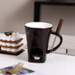 🍫50% OFF NOW! Ceramic Chocolate & Cheese Fondue Melter Mug – Tealight Heating Fondue Pot Cup with Fork, Mini Melting Mug for Dessert, Party & Romantic Night