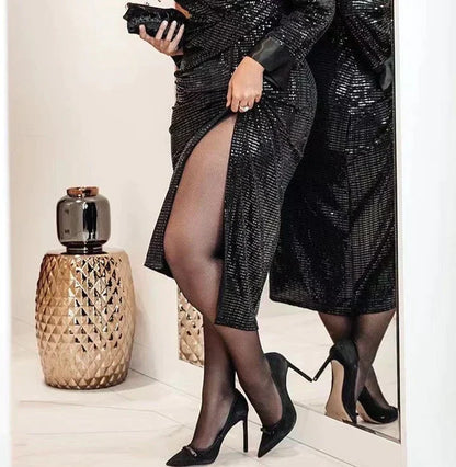 🔥BUY 1 GET 1 Free🔥Pearlescent Silk Stockings Sexy Nylon Pantyhose