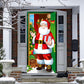 🎅50% OFF NOW! Christmas Santa Front Door Banner – Festive Santa Door Cover, Large Hanging Door Backdrop for Home Holiday Party, Xmas Porch Decor