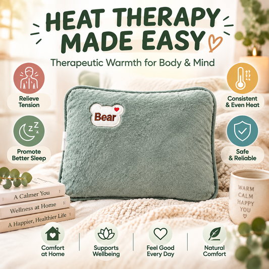 # 🧸50% OFF NOW! Rechargeable Hot Water Bottle – Explosion-Proof Electric Heating Pad, Soft Plush Bear Cover Hand Warmer, Portable Heat Pack for Pain Relief & Winter Warmth