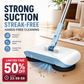 🧹LIMITED TIME 50% OFF! Manual Hands-Free Sweeper Broom, 3-in-1 Sweep Suction Mop Cleaner with Strong Suction Streak-Free Floor Cleaning for Pet Hair Dust Debris