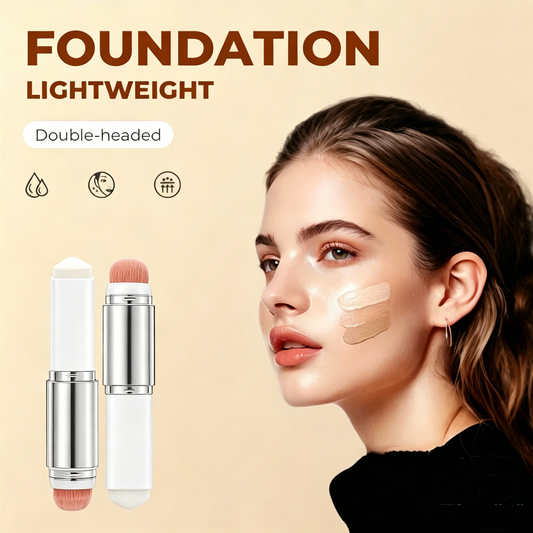 🎉50% OFF NOW! BLANC Cover Cream Stick, Detachable Brush – Korean Color-Changing Foundation Stick with Collagen Capsules, Lightweight Double-Headed Foundation Makeup Stick for Flawless Skin
