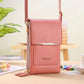 👜50% OFF NOW! Simple And Elegant Women's Touchscreen Crossbody Phone Wallet‑Transparent Window PU Leather Purse, Multi‑Card Slot Shoulder Bag for Daily Shopping Travel