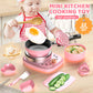 🍳50% OFF NOW! Kids Real Cooking Mini Kitchen Set, 22 PCS Functional Real Cookware Toy, Safe Mini Stove Cooking Playset for Little Chefs, Pink & Blue Available