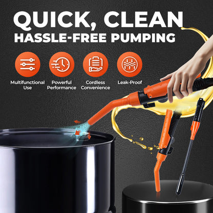 ⛽50% OFF NOW! Multi‑Use Portable Electric Transfer Pump – Cordless Leak‑Proof Liquid Transfer Tool, Fast Clean Pumping for Oil, Fuel & Non‑Corrosive Liquids