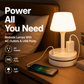 💡50% OFF NOW! Bedside Lamp with AC Outlets & USB Ports – Multi‑Function Nightstand Table Lamp, Soft Dimmable Bedroom Reading Lamp for Nightstand Dorm Home Decor