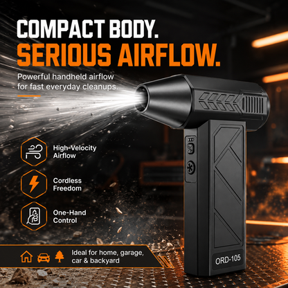 💨50% OFF NOW! Cordless Turbo Air Duster‑Compact Handheld Rechargeable High‑Velocity Air Blower, One‑Hand Control Dust Remover for Car, Garage, PC Keyboard & Backyard Cleaning
