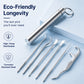 🦷50% OFF NOW! 7-in-1 304 Stainless Steel Toothpick Set – Ultra-Fine Tip Reusable Dental Cleaning Tools with Portable Storage Tube