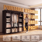 🧥50% OFF NOW! Easy‑to‑Assemble Portable Non‑Woven Fabric Wardrobe, Large‑Capacity Freestanding Closet, Sturdy Frame, Multi‑Compartment Storage for Clothes, Bedding & Household Items