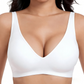 👙Final 12 Hours Only £9.99! Jelly Wireless Seamless Bra – Deep V Push Up Bralette, Adjustable Back Straps, All-Day Comfort Everyday T-Shirt Bra
