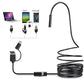 🔍50% OFF NOW! 3‑In‑1 HD Snake Endoscope Camera, IP67 Waterproof 720P Borescope with 5M Semi‑Rigid Cable & Adjustable LED Lights, Inspection Camera for Phone & Windows for Pipe Wall Physical Exploration