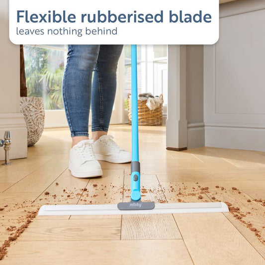 🧹50% OFF NOW! Minky Flexi Edge Sweeper‑Flexible Rubberised Blade Broom, Multi-Surface Floor Squeegee for Floors, Carpets & Windows