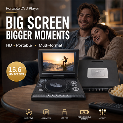 📺50% OFF NOW ! ✨7.8" HD Portable DVD EVD Player – Rechargeable Large Screen CD Player for Home & Travel