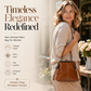 👜50% OFF NOW! Vintage Kiss‑Lock Bag‑2‑in‑1 Handbag & Crossbody Purse, Soft Faux‑Leather Retro Kiss‑Clasp Shoulder Bag, Compact Timeless Elegant Women’s Daily Fashion Handbag