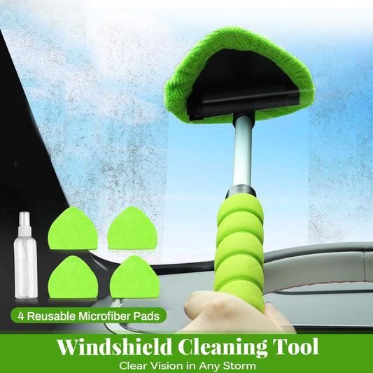 🧽50% OFF NOW! Extendable Car Windshield Cleaning Tool – Streak-Free Interior Glass Cleaner Wand, Long-Reach Window Cleaning Kit for RV, SUV & Auto Windscreen