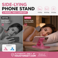 📱50% OFF NOW! Side‑Lie Friendly Multi‑Angle Phone Stand‑3‑Mode Adjustable Desktop Phone Holder, Stable Hands‑Free Support for Bed, Sofa & Desk Use