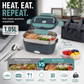 🍱50% OFF NOW! Electric Heated Lunch Box‑ 1.5L PTC Fast Heating Stainless‑Steel Food Container, Dual‑Voltage Leak‑Proof Portable Food Warmer for Home & Car Use