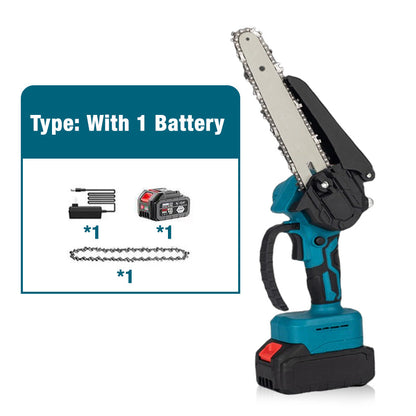 🔥50% OFF NOW ! ⚡6-Inch Cordless Mini Chainsaw – Brushless Motor, High-Speed Cutting, Portable Rechargeable Handheld Pruning Saw