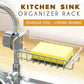 🧼50% OFF NOW! Stainless Steel Kitchen Sink Storage Rack – Adjustable Over Faucet Organizer for Sponge, Brush & Dish Towel