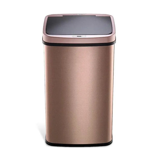 🗑️50% OFF NOW! Nine Stars 13‑Gal Motion Sensor Trash Can‑ Rose Gold Stainless Steel Automatic Touch‑Free Waste Bin for Kitchen Home Office