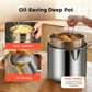 🍟50% OFF NOW ! ✨304 Stainless Steel Multifunctional Fryer, Splash‑Proof Deep Pot Design with Filter Basket, Restaurant‑Quality Home Deep Frying Pot