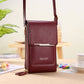 👜50% OFF NOW! Simple And Elegant Women's Touchscreen Crossbody Phone Wallet‑Transparent Window PU Leather Purse, Multi‑Card Slot Shoulder Bag for Daily Shopping Travel