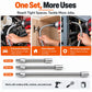 🔩50% OFF NOW! Flexible Universal Joint Socket Adapter Set, 1/4" 3/8" 1/2" Drive Spring-Loaded Extension Bars, Bendable Socket Extender for Ratchets & Cordless Drills, Access Tight Spaces