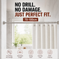 🧥50% OFF NOW! Adjustable No‑Drill Tension Rod, 70‑100cm Spring Tension Clothes Hanging Rod, No‑Damage Non‑Slip Closet Curtain Rod, Max 15KG Load for Wardrobe, Bathroom