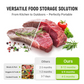 🥦50% OFF NOW! Reusable Sealable Food Storage Bags – Leakproof Aluminum Foil Freezer Bags, 3 Sizes, Write-on Label Area for Meat, Fruit, Snack & Refrigerator Organization