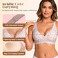 👙Final 12 Hours Only £9.99! Jelly Wireless Seamless Bra – Deep V Push Up Bralette, Adjustable Back Straps, All-Day Comfort Everyday T-Shirt Bra