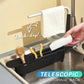 🧽50% OFF NOW! Updated Telescopic Sink Storage Rack, 2‑In‑1 Expandable Kitchen Sink Caddy Holder with Towel Bar, Adjustable Sink Organizer for Sponges, Brushes & Kitchen Utensils