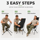 🪑50% OFF NOW! Ergo Moon Foldable Camping Chair – Ergonomic High Back Outdoor Chair, 120kg Load Capacity, Ultra Lightweight Fast Folding Portable Chair for Camping, Picnic & Beach