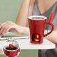 🍫50% OFF NOW! Ceramic Chocolate & Cheese Fondue Melter Mug – Tealight Heating Fondue Pot Cup with Fork, Mini Melting Mug for Dessert, Party & Romantic Night