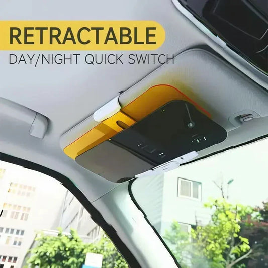 🚗50% OFF NOW! Retractable Car Anti-Glare Visor – Day & Night Dual Use Sun Visor, Anti-Dazzle Windshield Sun Shade for Blocking Strong Sunlight & Night Headlight Glare