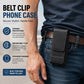 📱50% OFF LIMITED TIME! Leather Belt Clip Phone Holster, Multi-Pocket Waist Cell Phone Pouch with Card Slots, Durable Vintage Leather Phone Waist Bag Fits iPhone & Android Smartphones