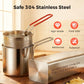 🍟50% OFF NOW ! ✨304 Stainless Steel Multifunctional Fryer, Splash‑Proof Deep Pot Design with Filter Basket, Restaurant‑Quality Home Deep Frying Pot