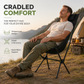 🪑50% OFF NOW! Ergo Moon Foldable Camping Chair – Ergonomic High Back Outdoor Chair, 120kg Load Capacity, Ultra Lightweight Fast Folding Portable Chair for Camping, Picnic & Beach