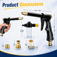 💦50% OFF NOW! High‑Pressure Water Jet Gun with Foam Bottle, 2‑Mode Adjustable Leak‑Proof Car Washing Sprayer, Ergonomic Handle Garden Hose Nozzle for Vehicle Cleaning & Yard Watering