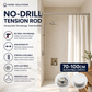 🧥50% OFF NOW! Adjustable No‑Drill Tension Rod, 70‑100cm Spring Tension Clothes Hanging Rod, No‑Damage Non‑Slip Closet Curtain Rod, Max 15KG Load for Wardrobe, Bathroom