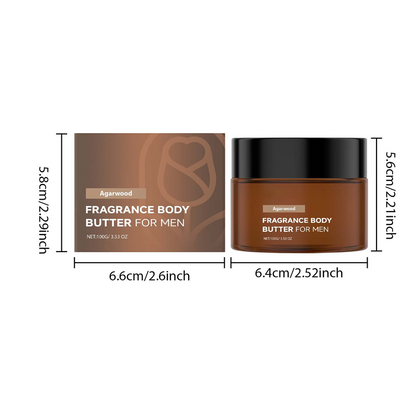 🕯️50% OFF NOW! Luxury Body Butter for Men – Inspired by Baccarat Rouge, Long Lasting Silky Fragrance Body Cream, Irresistible Scented Moisturizer