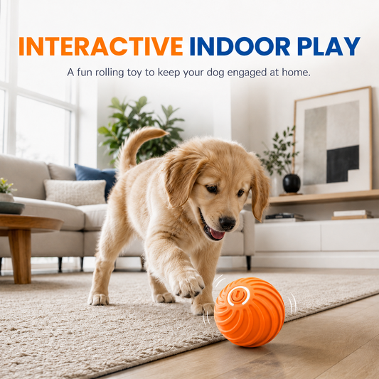 🐶50% OFF NOW! Smart Interactive Bouncing Ball‑Automatic Rolling Moving Dog Toy, USB Rechargeable Indoor Pet Entertainment Ball for Dogs