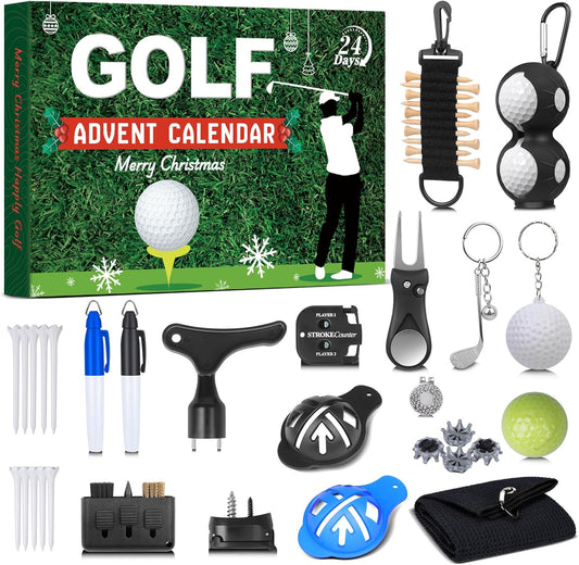 ⛳50% OFF NOW! Golf Advent Calendar 2026 – 24 Days Christmas Golf Surprise Gift Box, Contains Multiple Golf Accessories Kit, Ideal Holiday Present for Golf Lovers