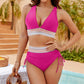 🔥Special Price £14.99!!💥50K+ SOLD!-👙High Waisted Tummy Control Color Block Bikini Sets