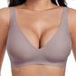 👙Final 12 Hours Only £9.99! Jelly Wireless Seamless Bra – Deep V Push Up Bralette, Adjustable Back Straps, All-Day Comfort Everyday T-Shirt Bra